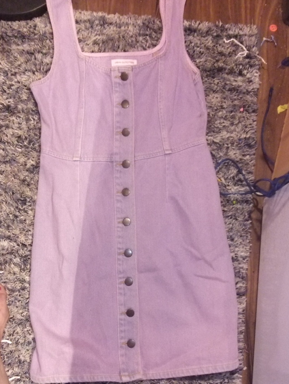 Urban Outfitters Lavender Denim Button Dress